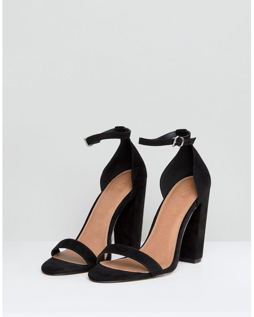 asos black barely there heels