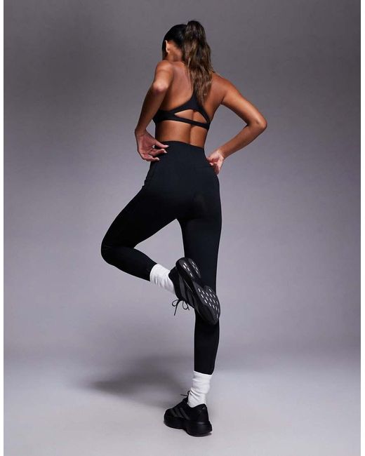 Adidas Originals Gray Adidas Training Optime 7/8 Rib leggings
