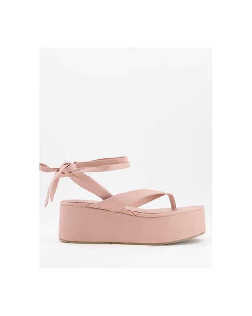 flatform toe thong sandals