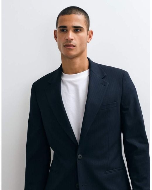 ASOS Blue Slim Suit Jacket for men