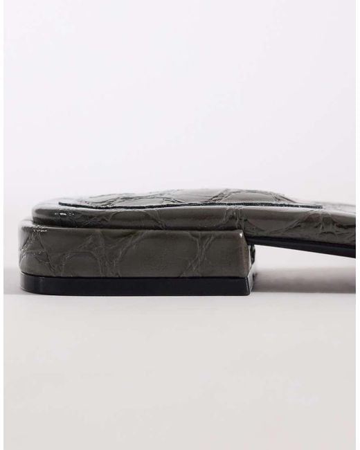 ASOS Gray Florida Toe Thong Sandal