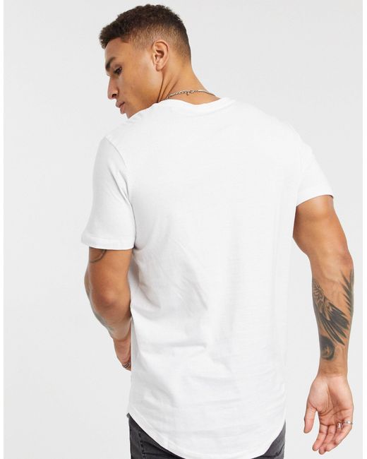 Essentials - t-shirt long à ourlet arrondi Jack & Jones pour homme en  coloris Blanc | Lyst
