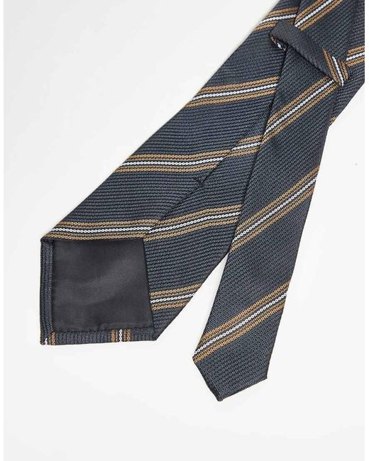 ASOS Blue Stripe Wide Tie for men