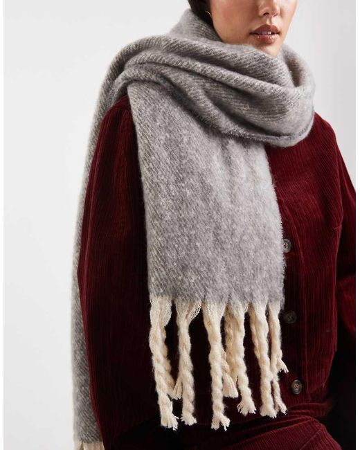 Bufanda Estilo Manta De Threadbare de color Red