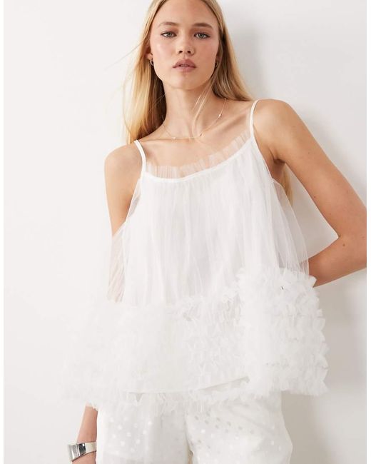 Sister Jane Natural Bridal Tulle Cami Top