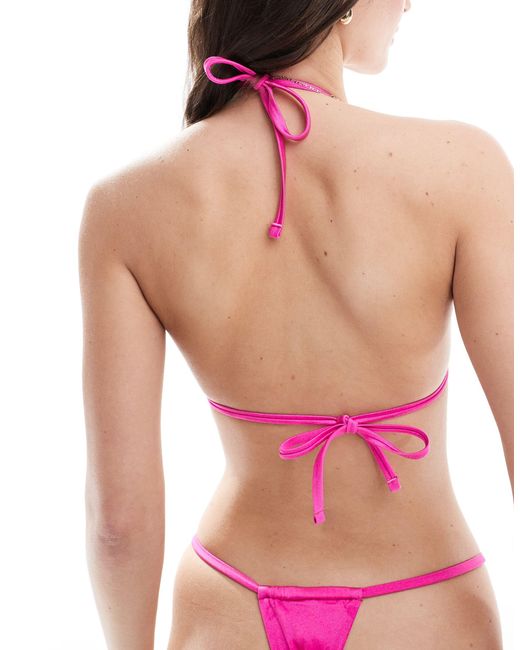 ASOS Pink Micro Triangle Bikini Top