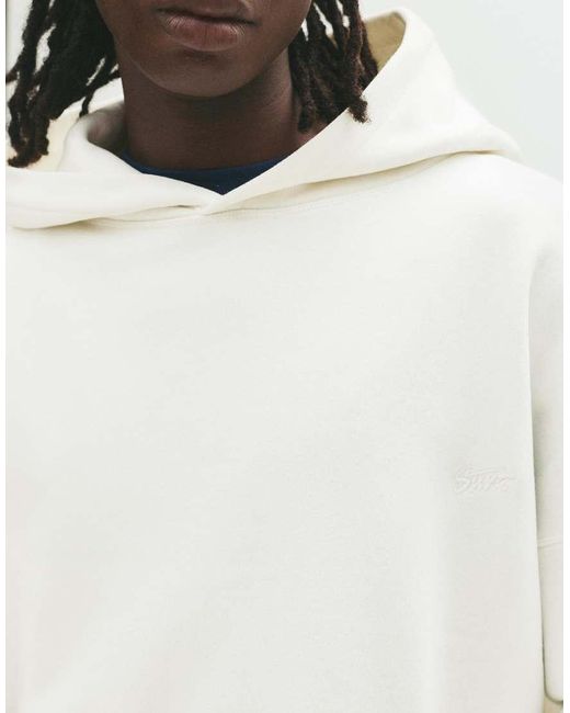 Pull&Bear White Stwd Hoodie for men