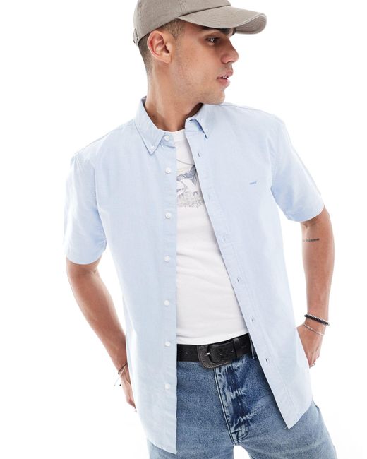 Levi's – authentic – kurzärmliges oxford-hemd in Blue für Herren