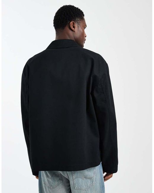 ASOS Blue Oversized Worker Jacket for men
