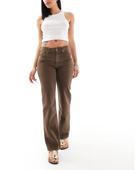 Stradivarius Brown Straight Leg Jean