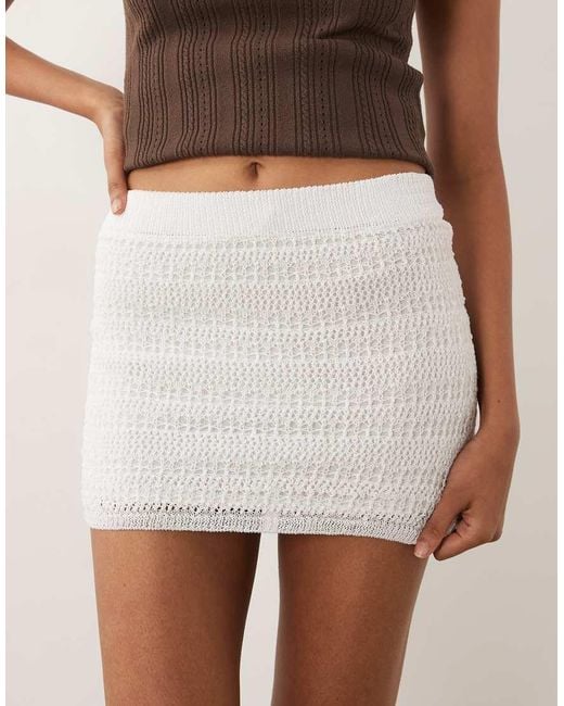 Mango Brown Teen Knitted Mini Skirt