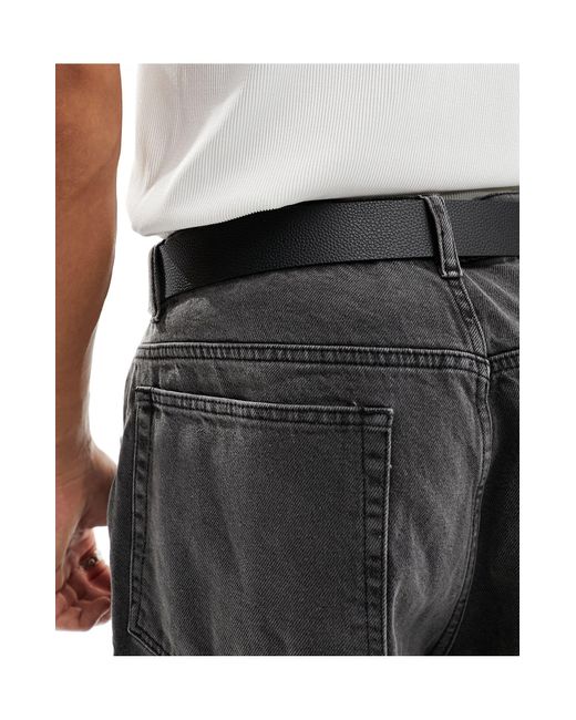 Calvin Klein Gray Classic Flat 35mm Leather Belt for men