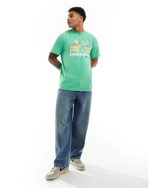 Lacoste – kurzärmliges t-shirt in Green für Herren