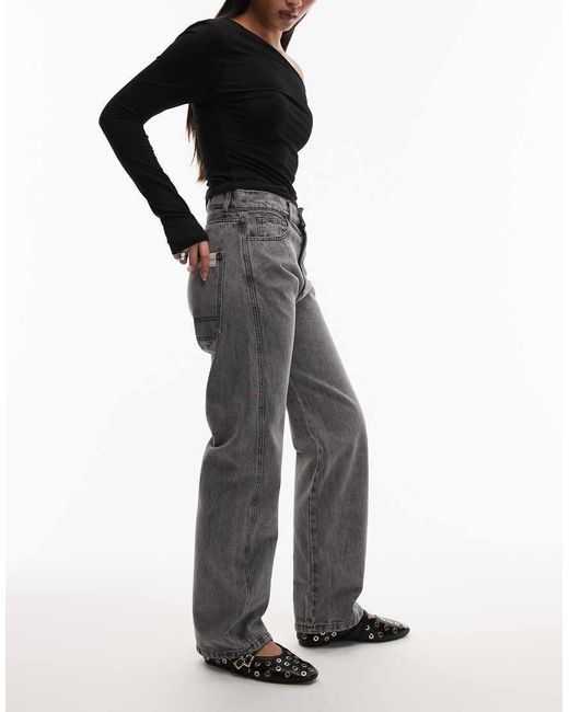 CAT WWR Black 5 Pocket Loose Fit Denim Jeans