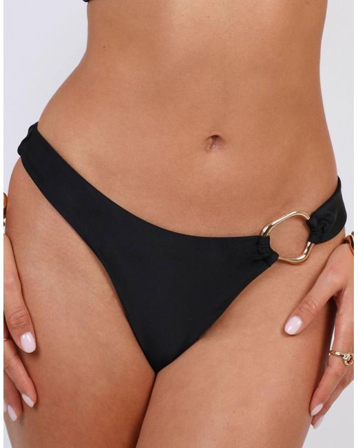 SIMMI Black Miele Ring Detail Bikini Bottoms