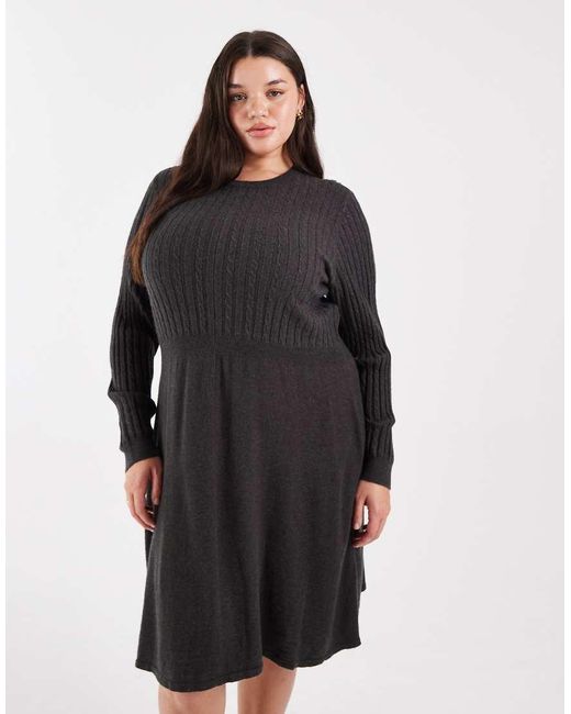 ONLY Black Cable Knitted Dress