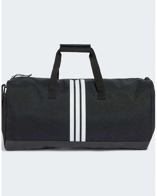 Adidas Originals Black 3 Stripes Weekender Duffel Bag Medium