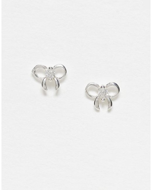 Boucles d'oreilles nœuds en argent massif Kingsley Ryan en coloris Metallic