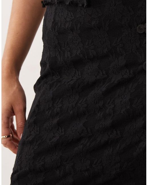 ASOS Black Co-ord Lace Skort With Trims