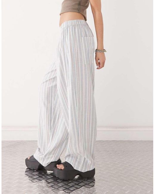 Collusion White Relaxed Woven Trousers