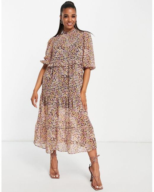 Miss Selfridge Tiered Chiffon Maxi 