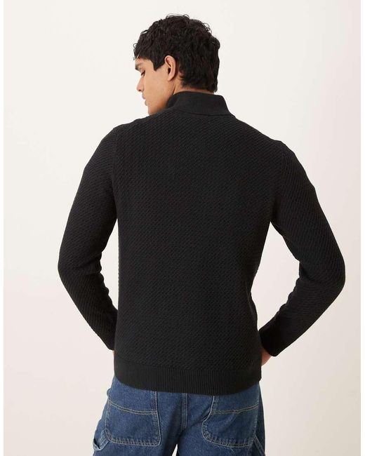 Abercrombie & Fitch Black Quarter Zip Jumper for men