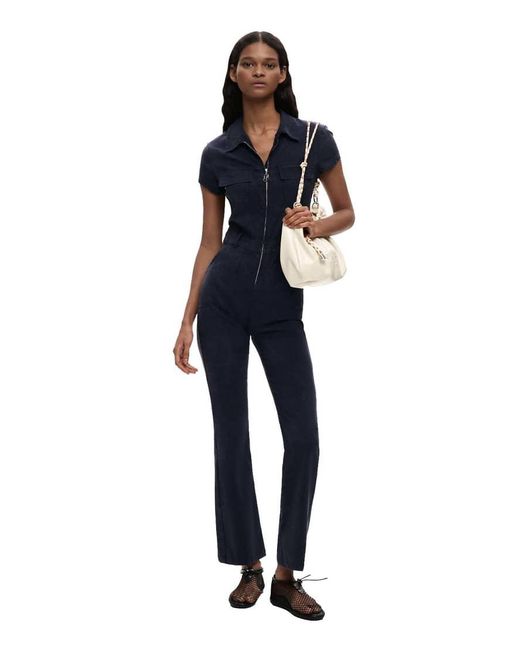 Desigual Blue Long Jumpsuit Zipper