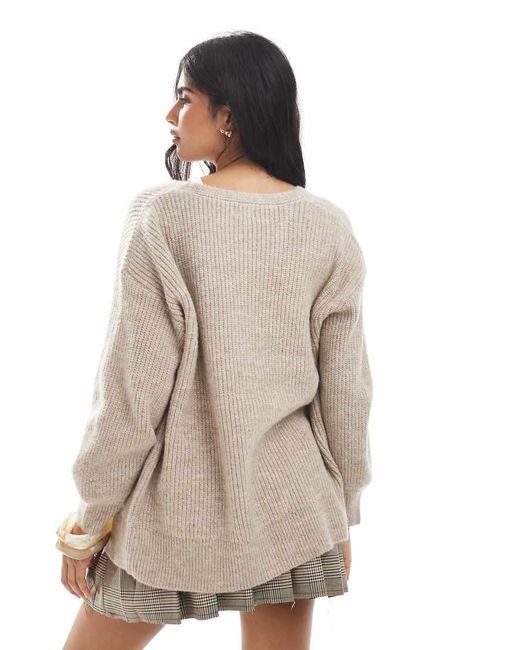 Cárdigan De Corte Cuadrado Everything Luxe De Cotton On-Neutro Cotton On de color Natural
