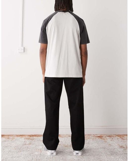 Vaqueros Negros Sueltos De Talle Bajo Con Lavado Ácido Sphere De Weekday de hombre de color White