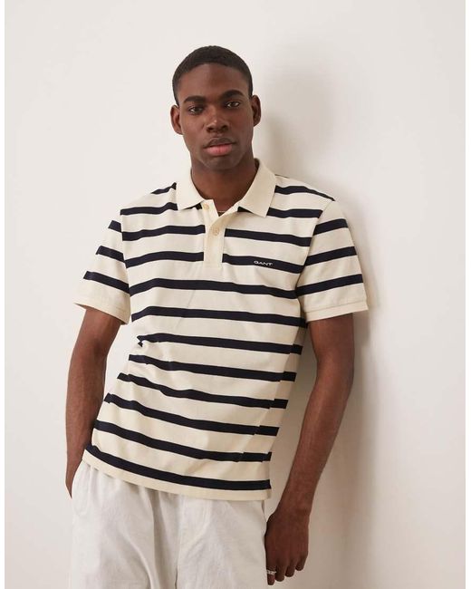 Gant Natural Striped Polo Shirt for men