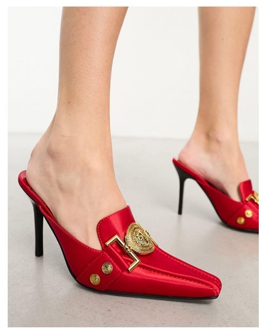 Jeffrey Campbell Liona Heeled Mule With Hardware in Red | Lyst UK