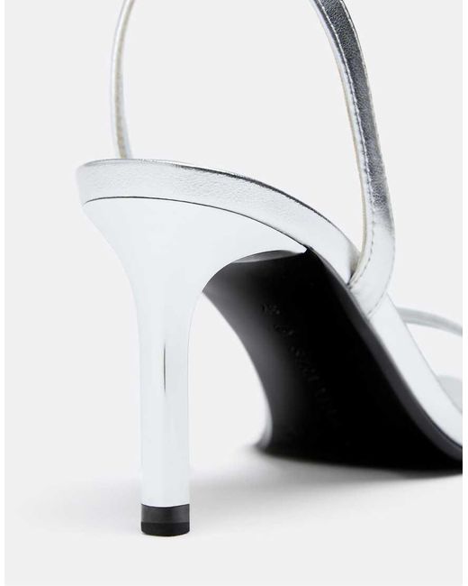 Stradivarius Gray High-heeled Sandals