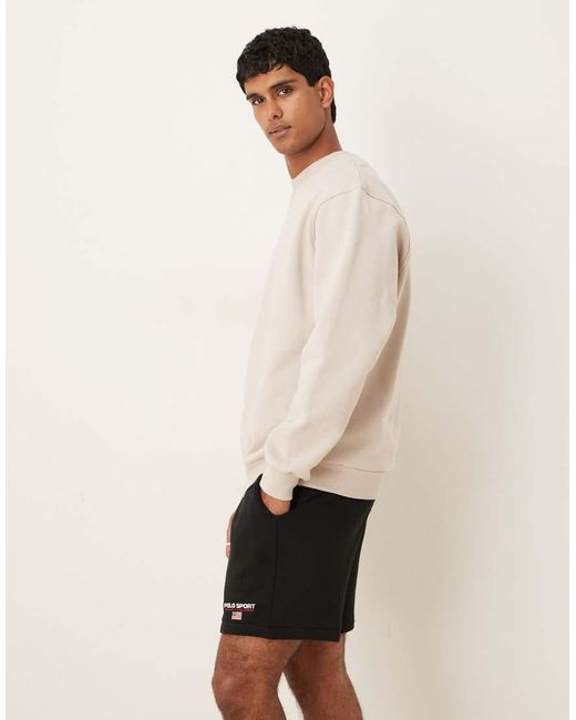 Polo Ralph Lauren Natural Sport Capsule Flag Logo Relaxed Fit Sweat Shorts for men