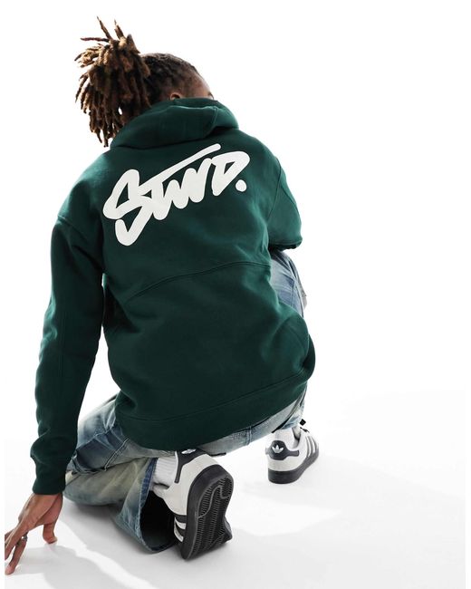 Pull&Bear Green Stwd Hoodie for men