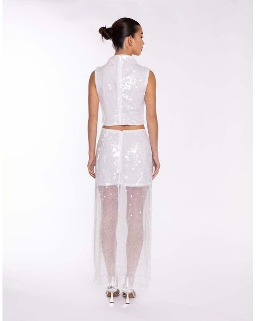 Glamorous Pink Side-Split Midaxi-Skirt