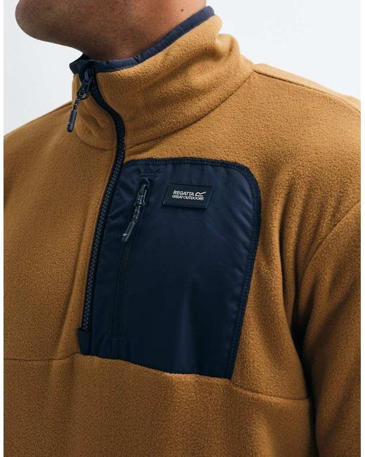 Regatta Brown Frankie Half Zip Fleece for men