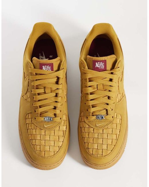 Nike Brown Air Force 1 Low Retro Woven Suede Trainers for men