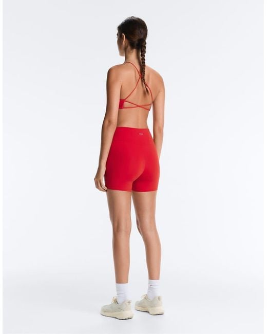 Oysho Red Comfortlux High-rise 10cm Hot Pants