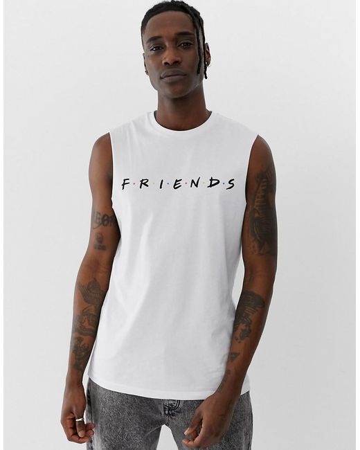 Download Lyst - ASOS Friends Sleeveless T-shirt With Dropped ...