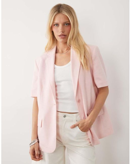 ASOS Pink Shortsleeve Blazer
