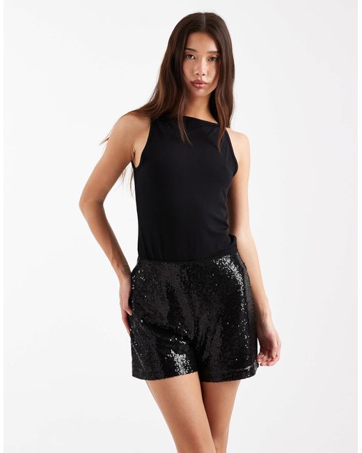 ONLY Black Hot Pant Shorts