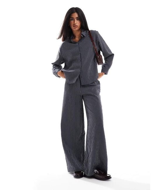 Pull&Bear Blue Wide Leg Trouser Co-ord