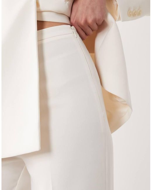 Mango White Iguana Tailored Flared Pants