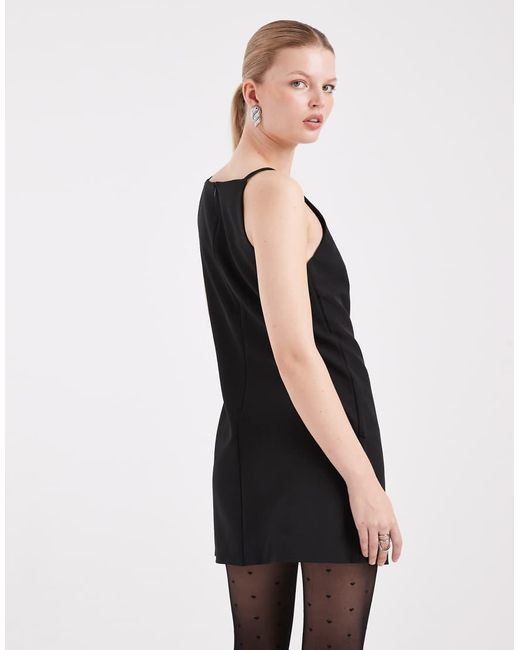 Vero Moda Black Cami Strap Racer Fitted Mini Dress