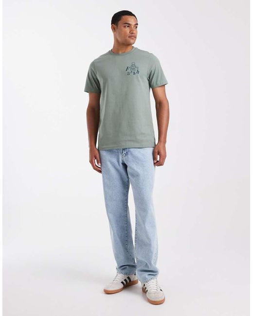 Camiseta Con Gráfico Marcham De Farah de hombre de color Blue