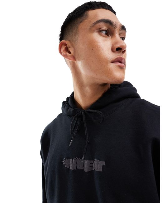 ASOS Blue Oversized Hoodie With Puff Print for men