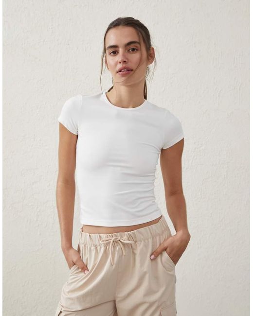Cotton On White Ultra Soft Fitted Tshirt