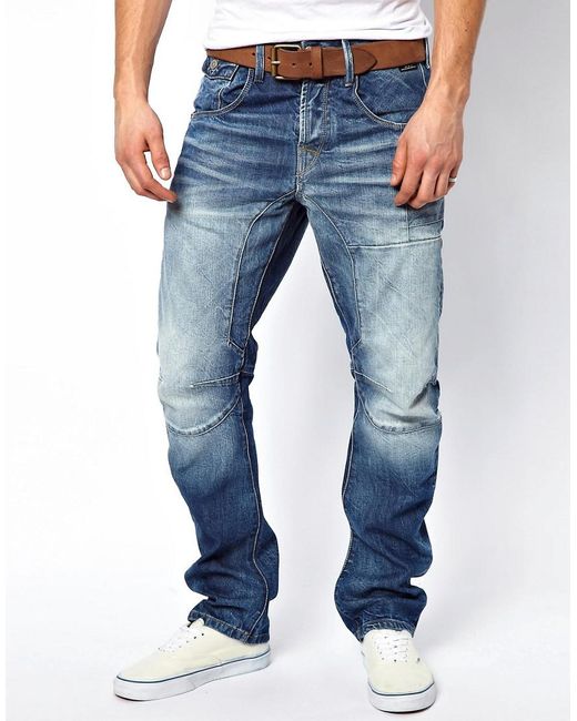 Jack & Jones Blue Twisted Fit Jeans Stan Osaka for men