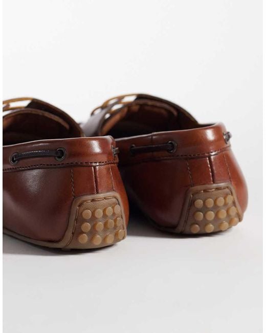 ASOS Brown Lace Up Drivers for men