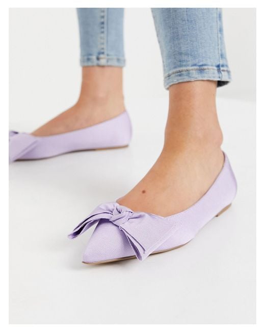 Lonnie - ballerine lilla con fiocco di ASOS in Purple